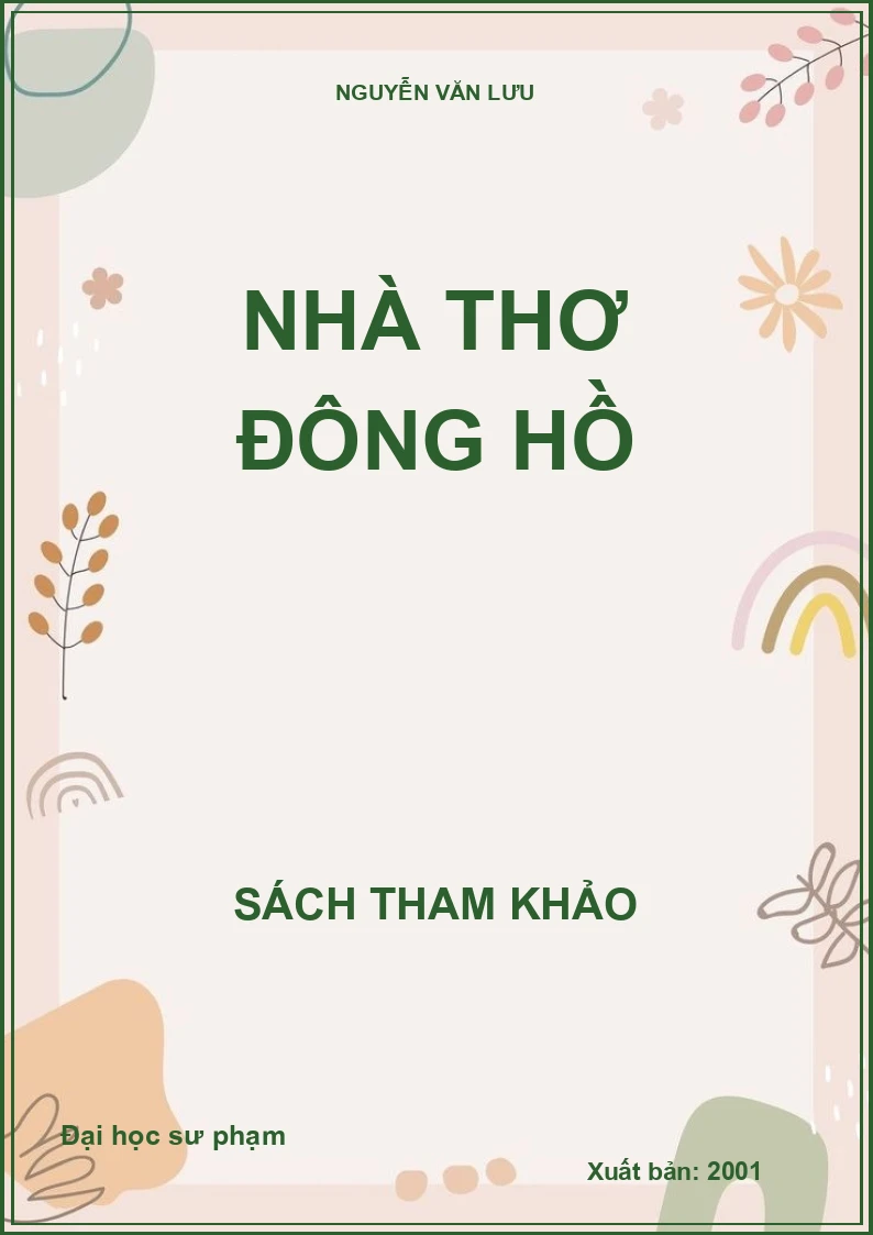 Nhà thơ Đông Hồ