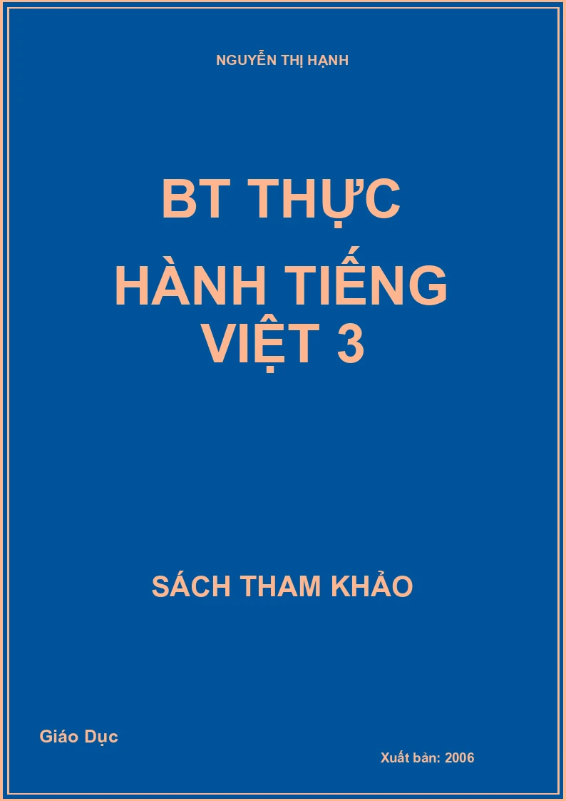 Bài tập thực hành Tiếng Việt 3
