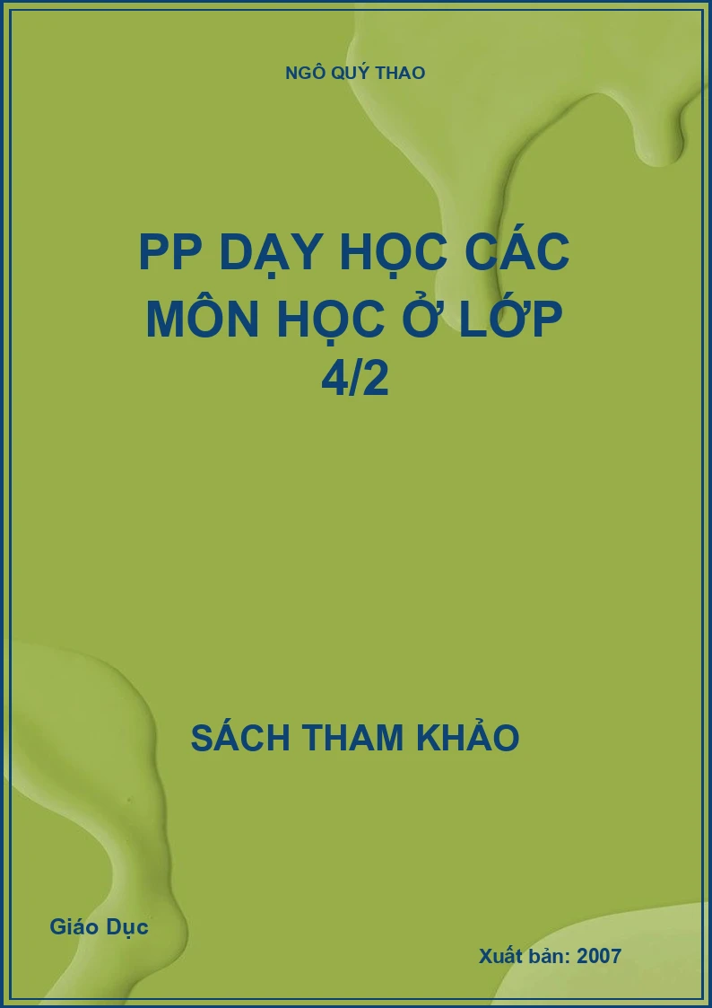 Phương pháp dạy học các môn học ở lớp 4 - Tập 2