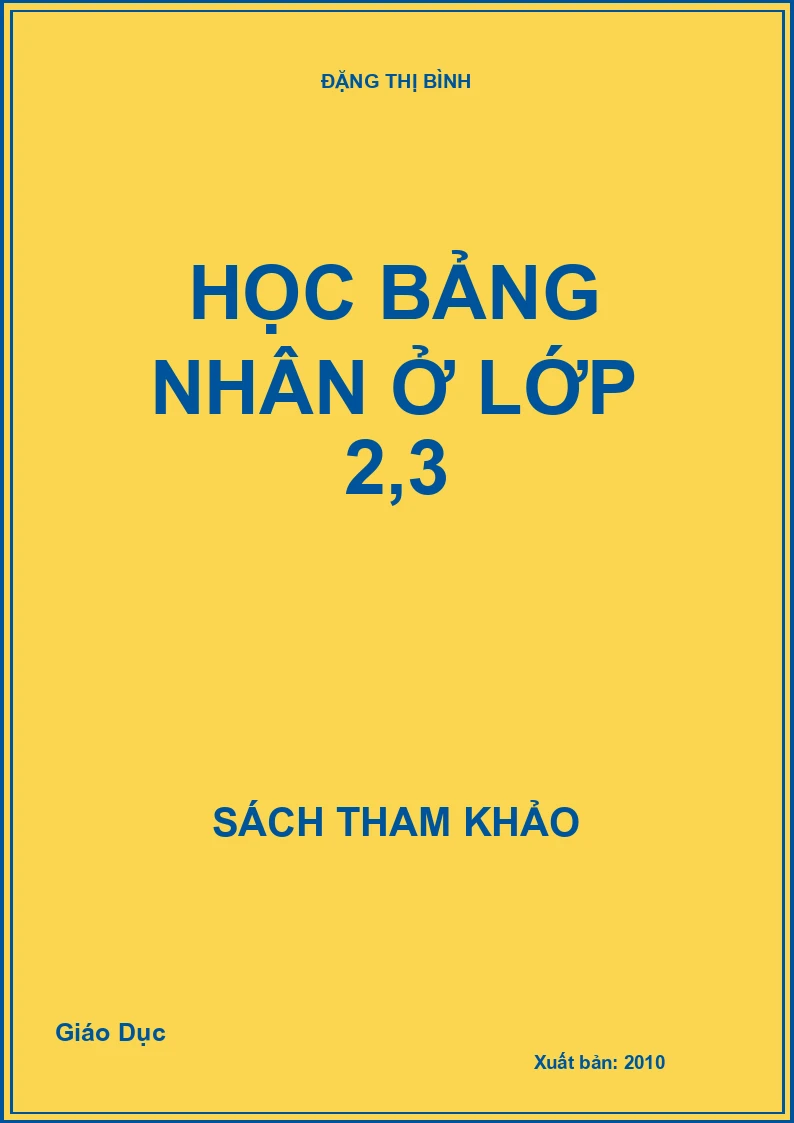 Học bảng nhân ở lớp 2,3