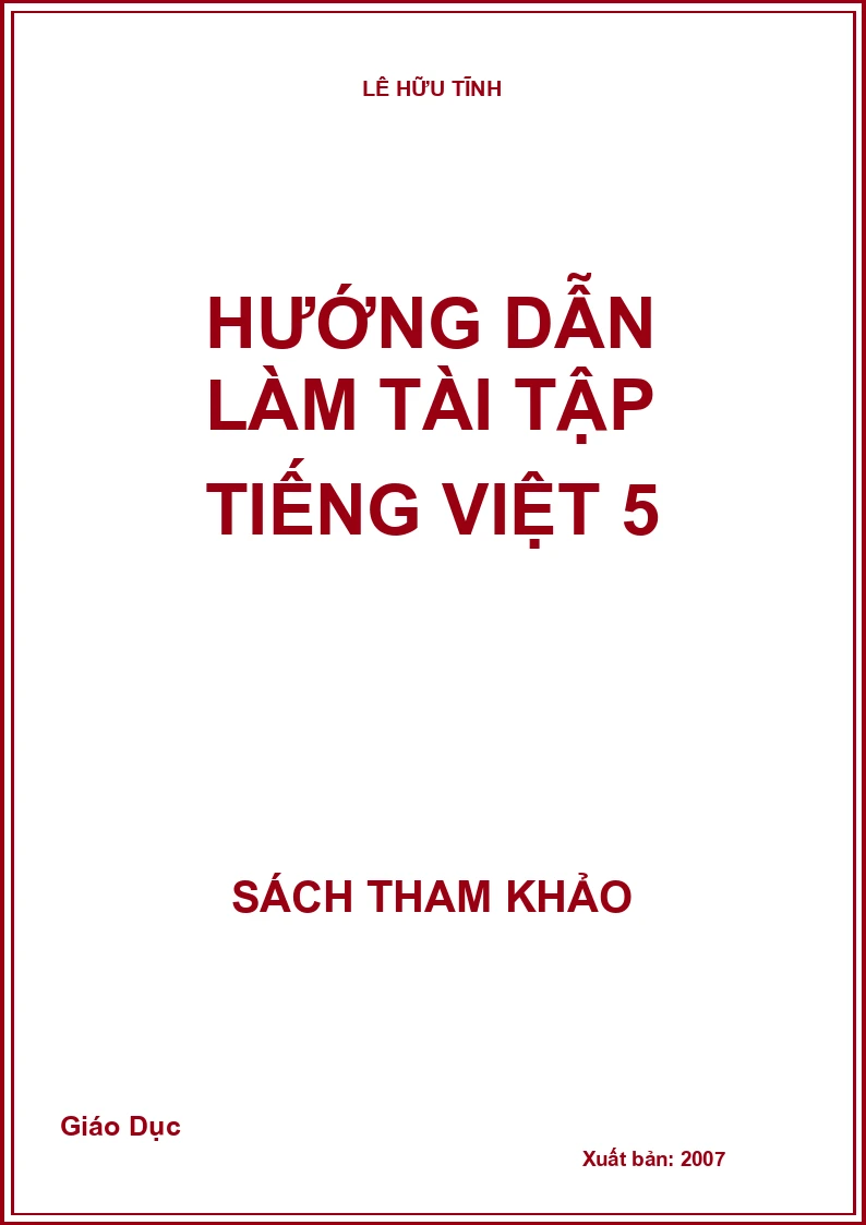 Hướng dẫn làm bài tập Tiếng Việt 5