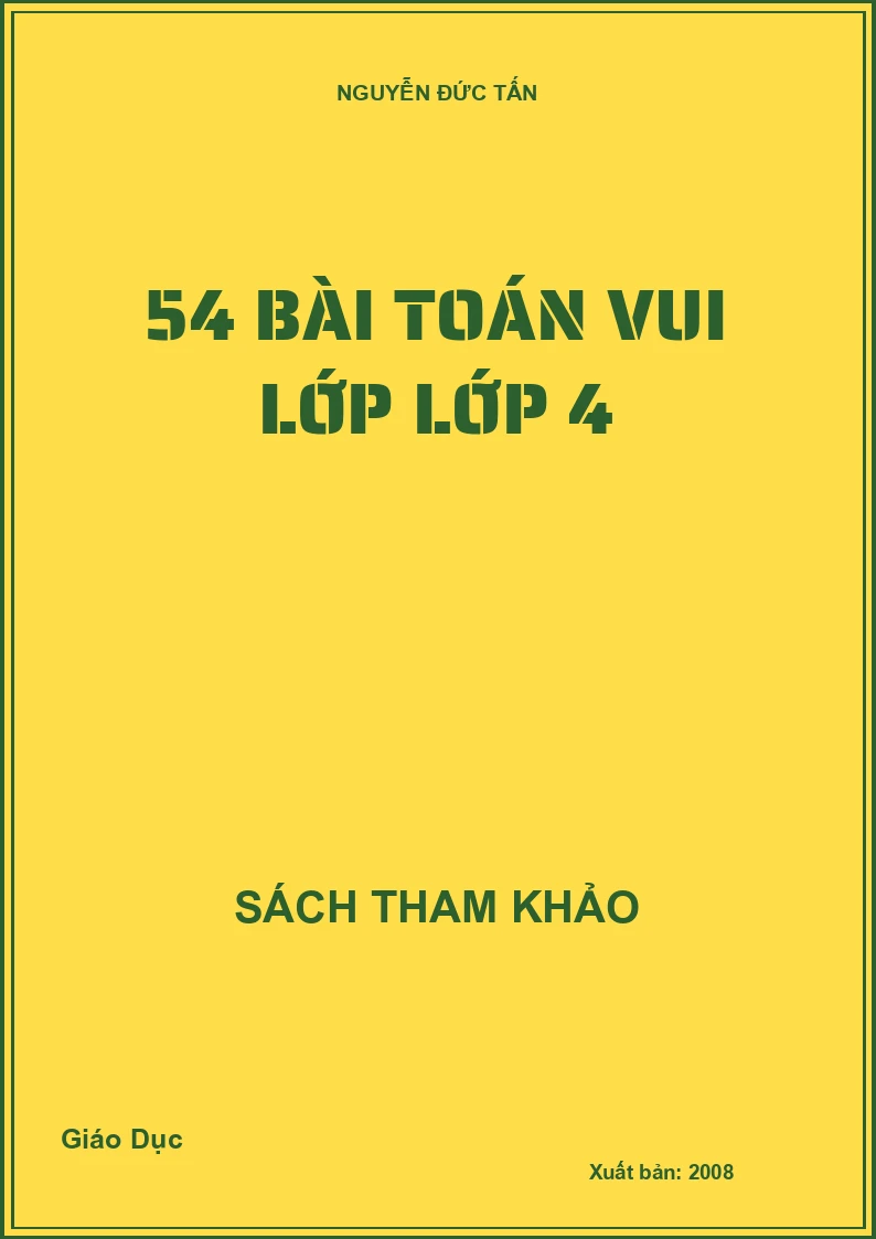54 bài Toán vui lớp lớp 4