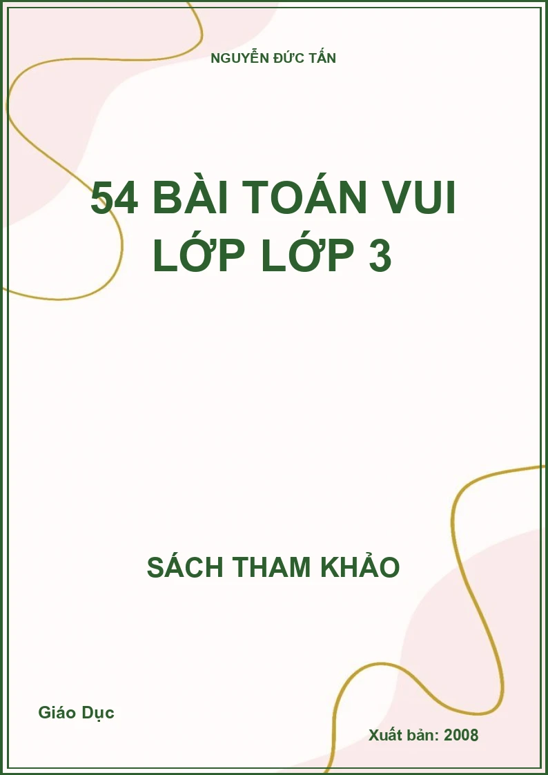 54 bài Toán vui lớp lớp 3