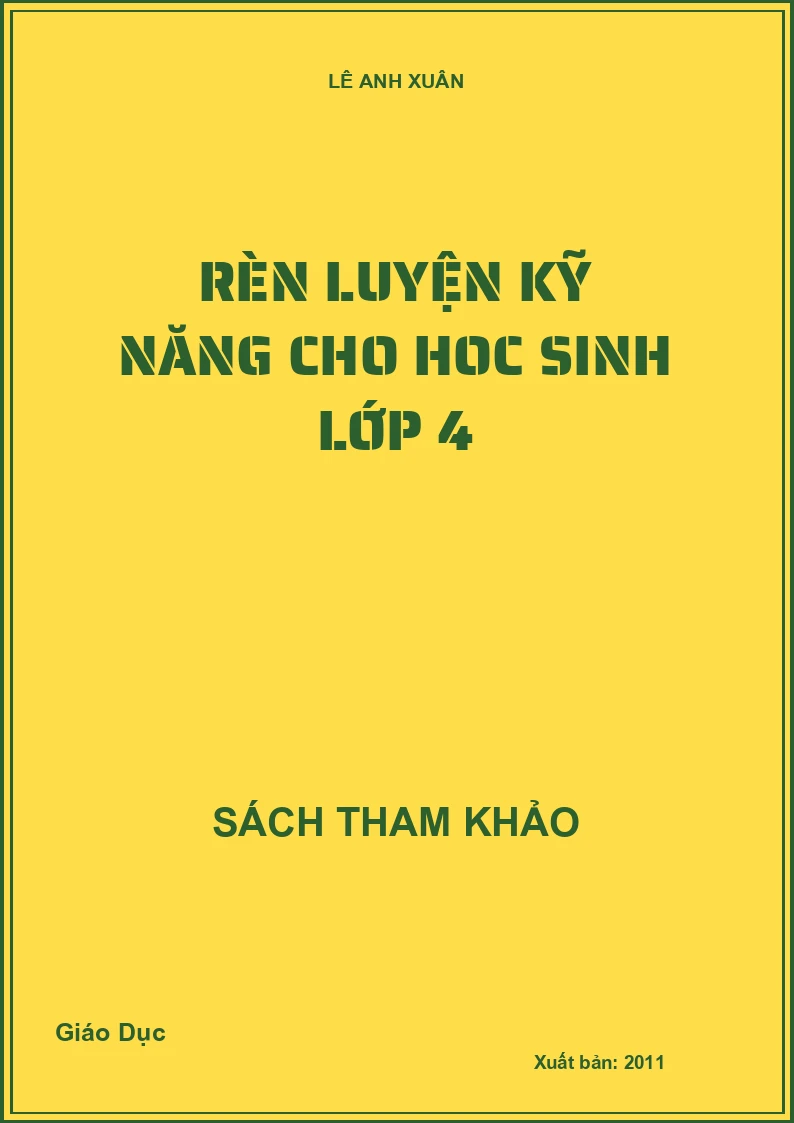 Rèn luyện kỹ năng cho hoc sinh lớp 4