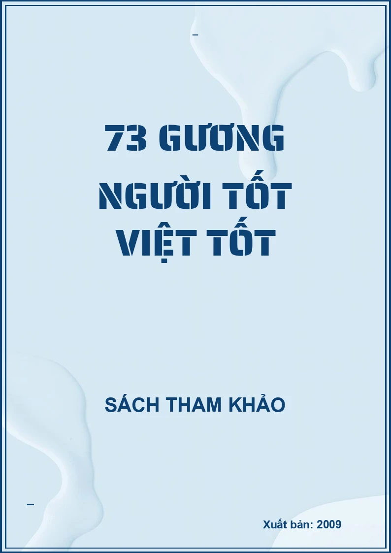 73 Gương người tốt việc tốt