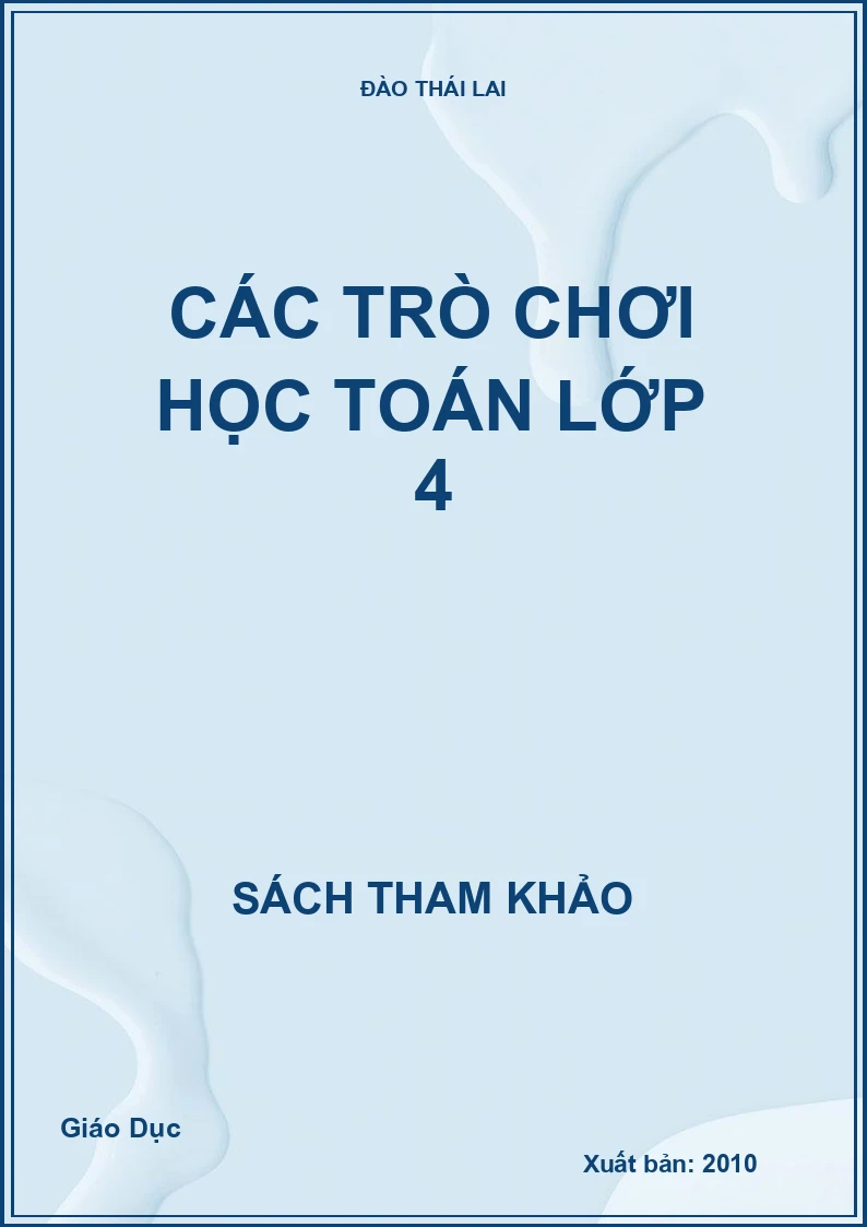 Các trò chơi học Toán lớp 4