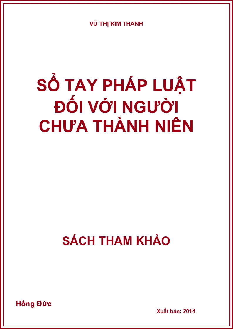 Sổ tay pháp luật đối với người chưa thành niên