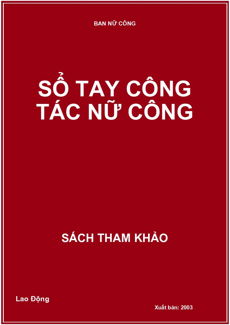 Sổ tay công tác nữ công