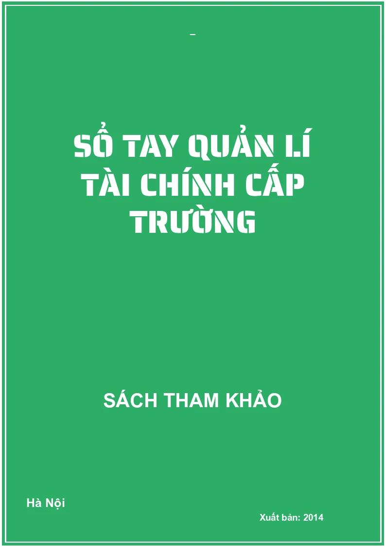Sổ tay quản lí tài chính cấp trường