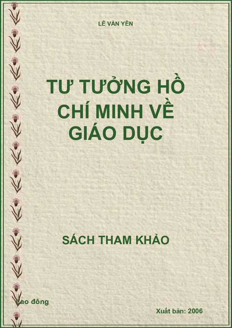 Tư tưởng Hồ Chí Minh về giáo dục
