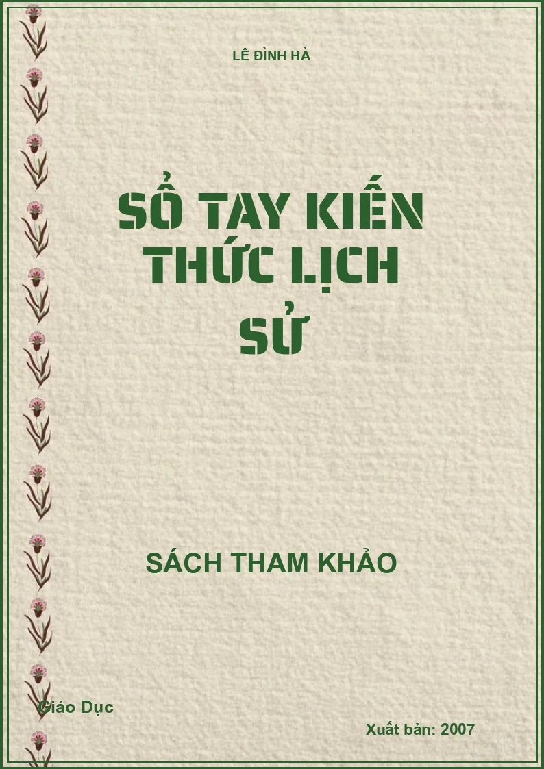 Sổ tay kiến thức lịch sử