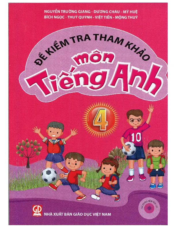 Đề kiểm tra tham khảo môn Tiếng Anh 4
