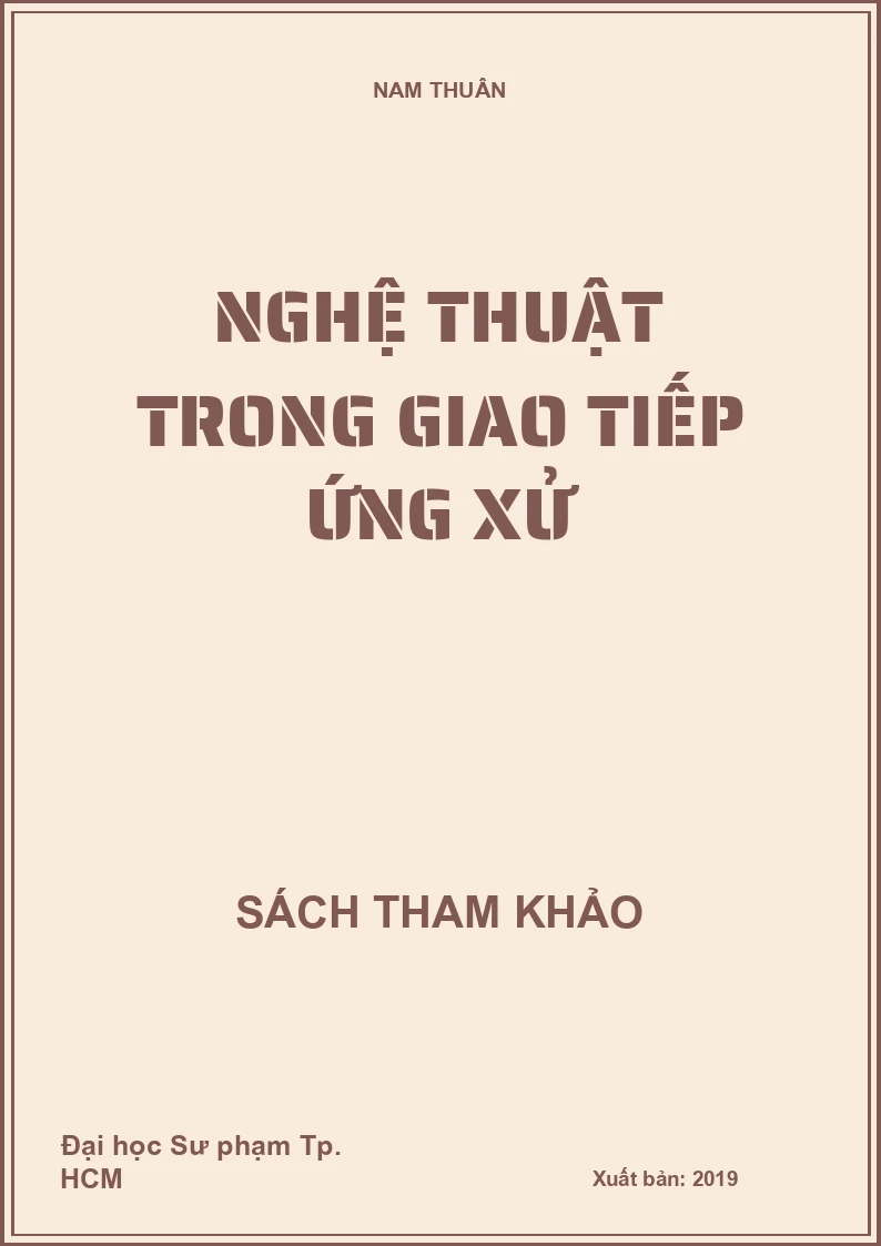 Nghệ thuật trong giao tiếp ứng xử