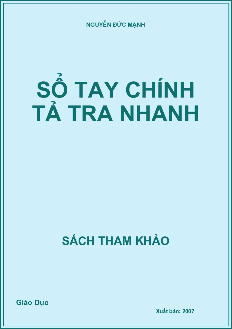 Sổ tay chính tả tra nhanh