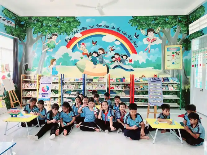 Trường Tiểu Học Tràm Chim 2 tổ chức buổi HDSD Thư viện số DLib K12 cho học sinh