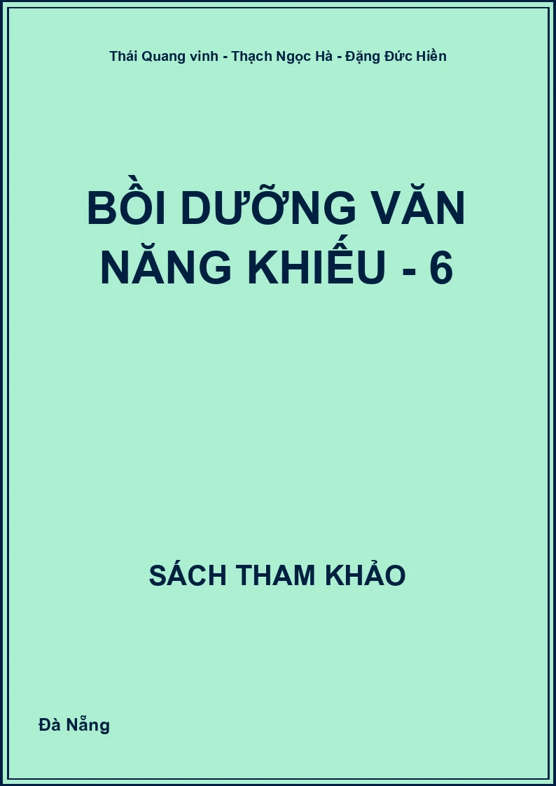 Bồi dưỡng văn năng khiếu - 6