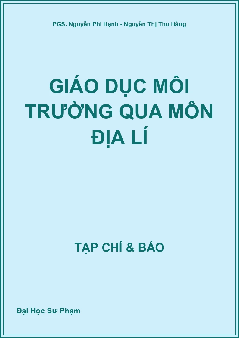 Giáo dục môi trường qua môn Địa lí