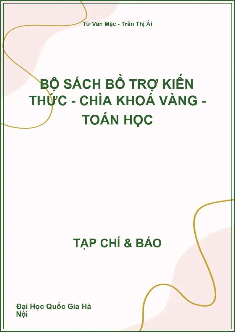 Bộ sách bổ trợ kiến thức - Chìa khoá vàng - Toán học