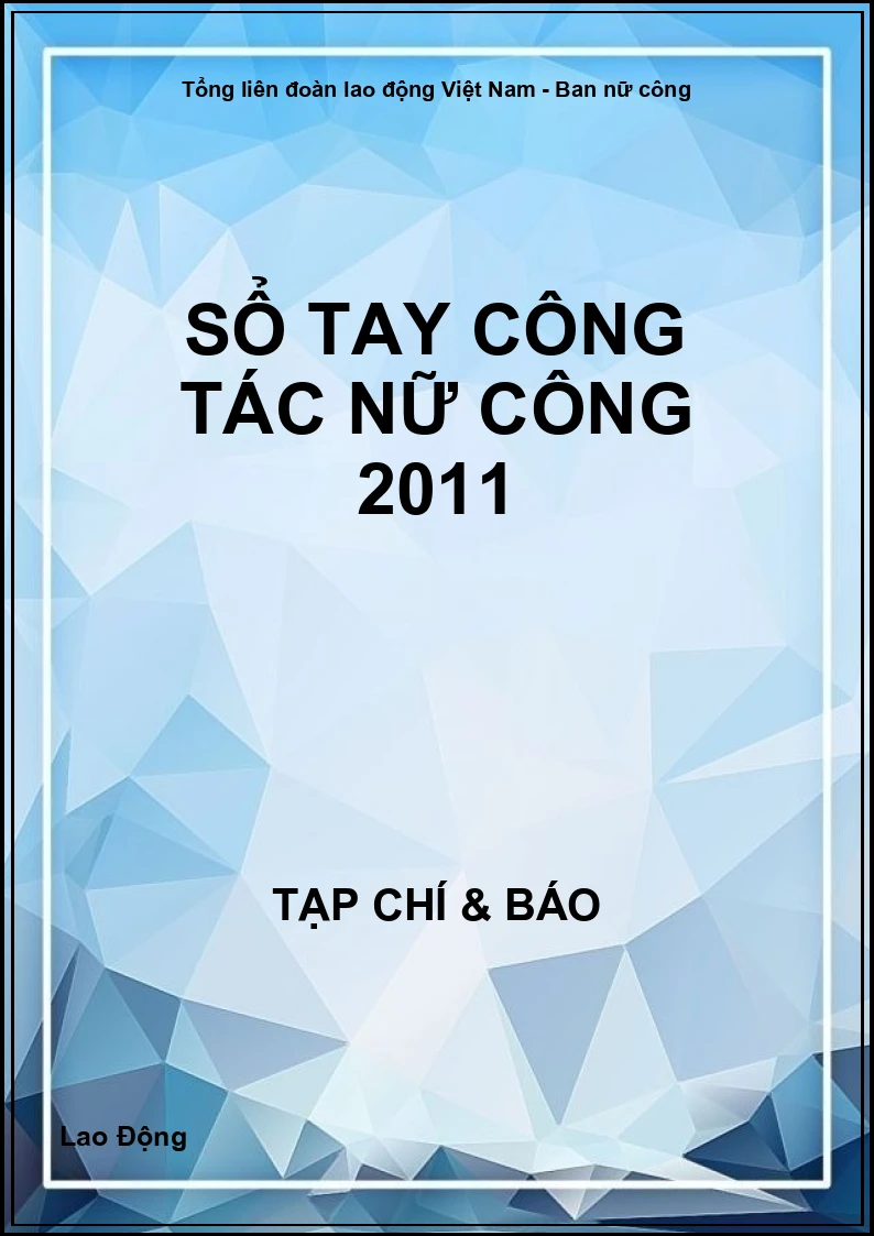 Sổ tay công tác nữ công 2011