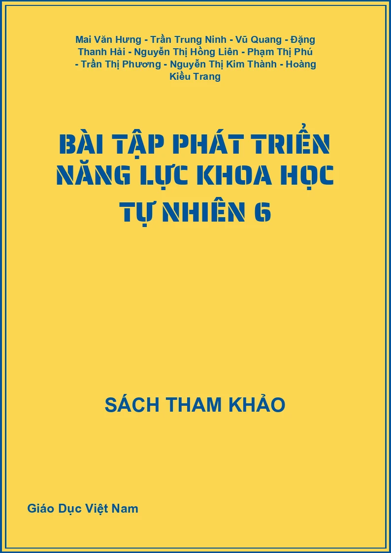 Bài tập phát triển năng lực Khoa học tự nhiên 6