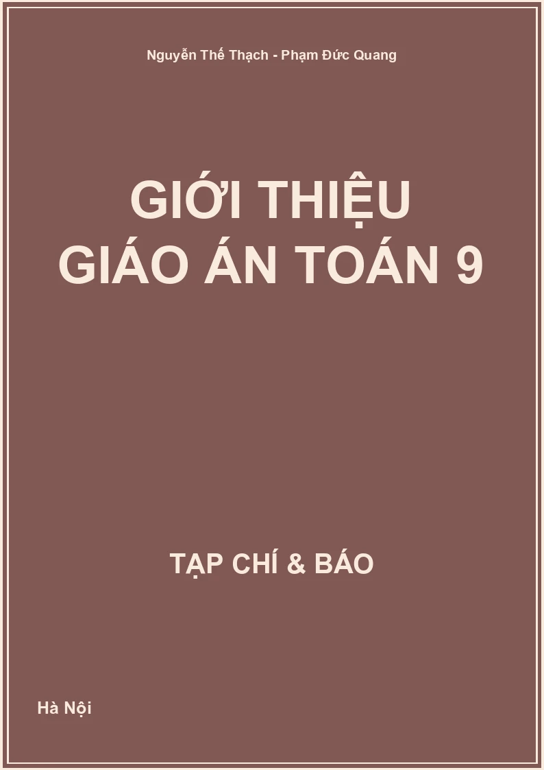 Giới thiệu giáo án Toán 9