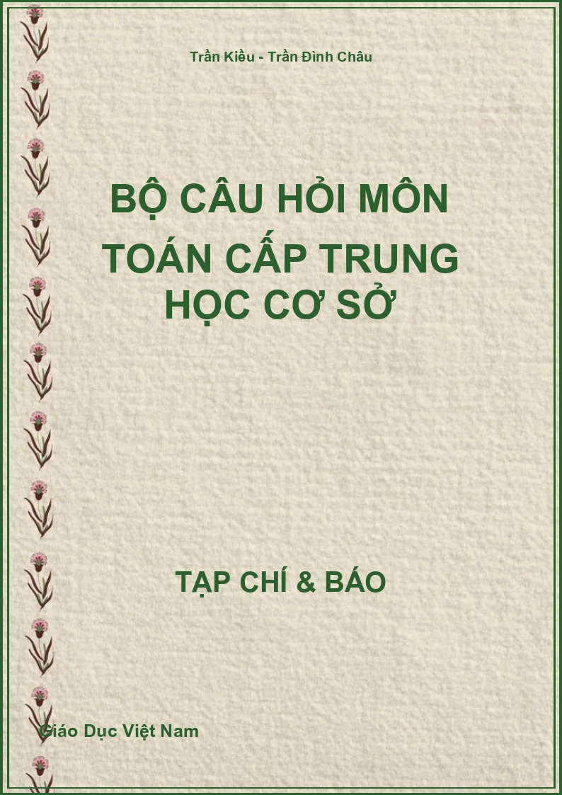 Bộ câu hỏi môn Toán cấp Trung học cơ sở