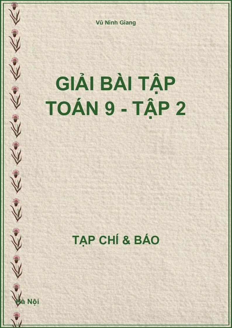Giải bài tập Toán 9 - Tập 2