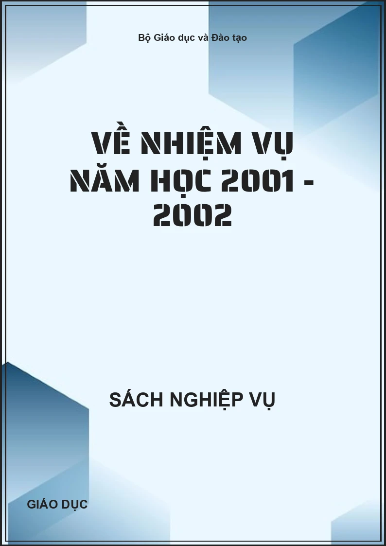 Về nhiệm vụ năm học 2001 - 2002
