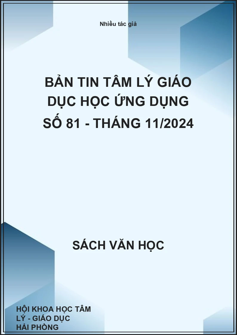 Bản tin tâm lý giáo dục học ứng dụng Số 81 - tháng 11/2024