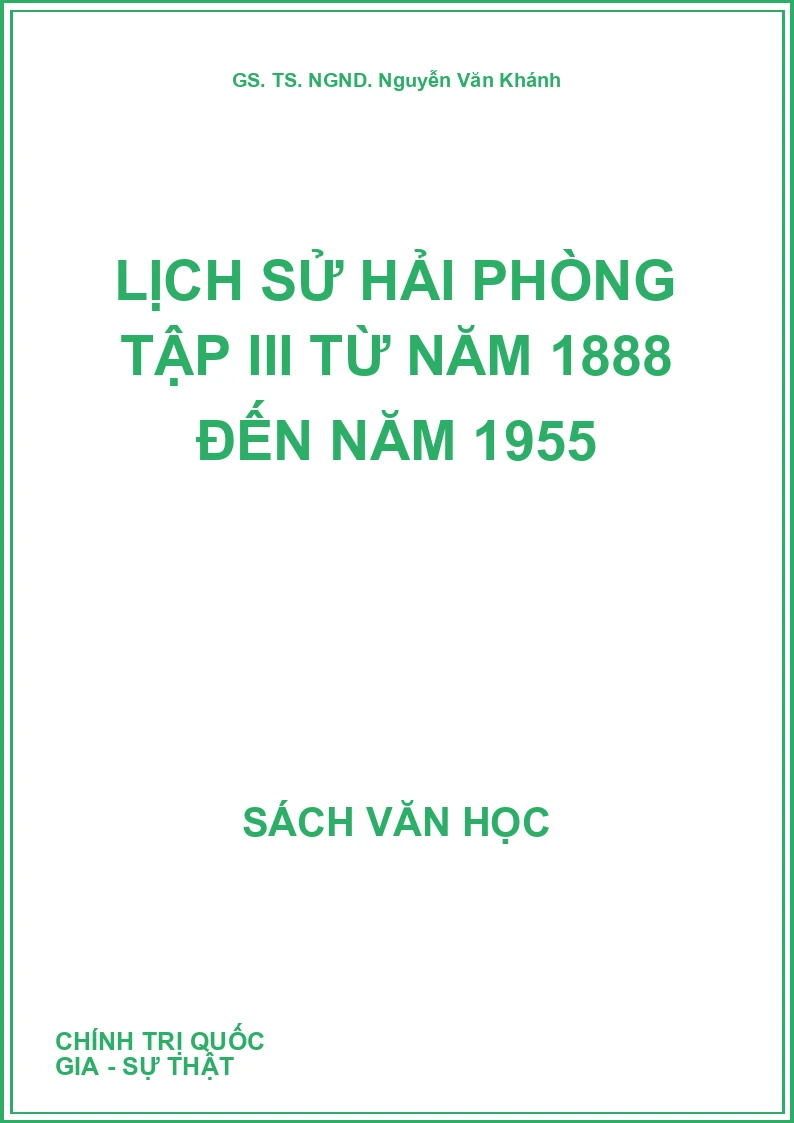 Lịch sử Hải Phòng Tập III Từ năm 1888 đến năm 1955
