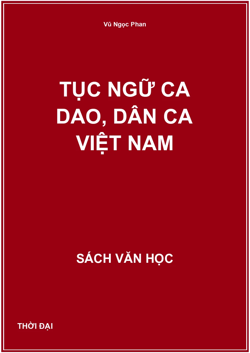 Tục ngữ ca dao, dân ca Việt Nam