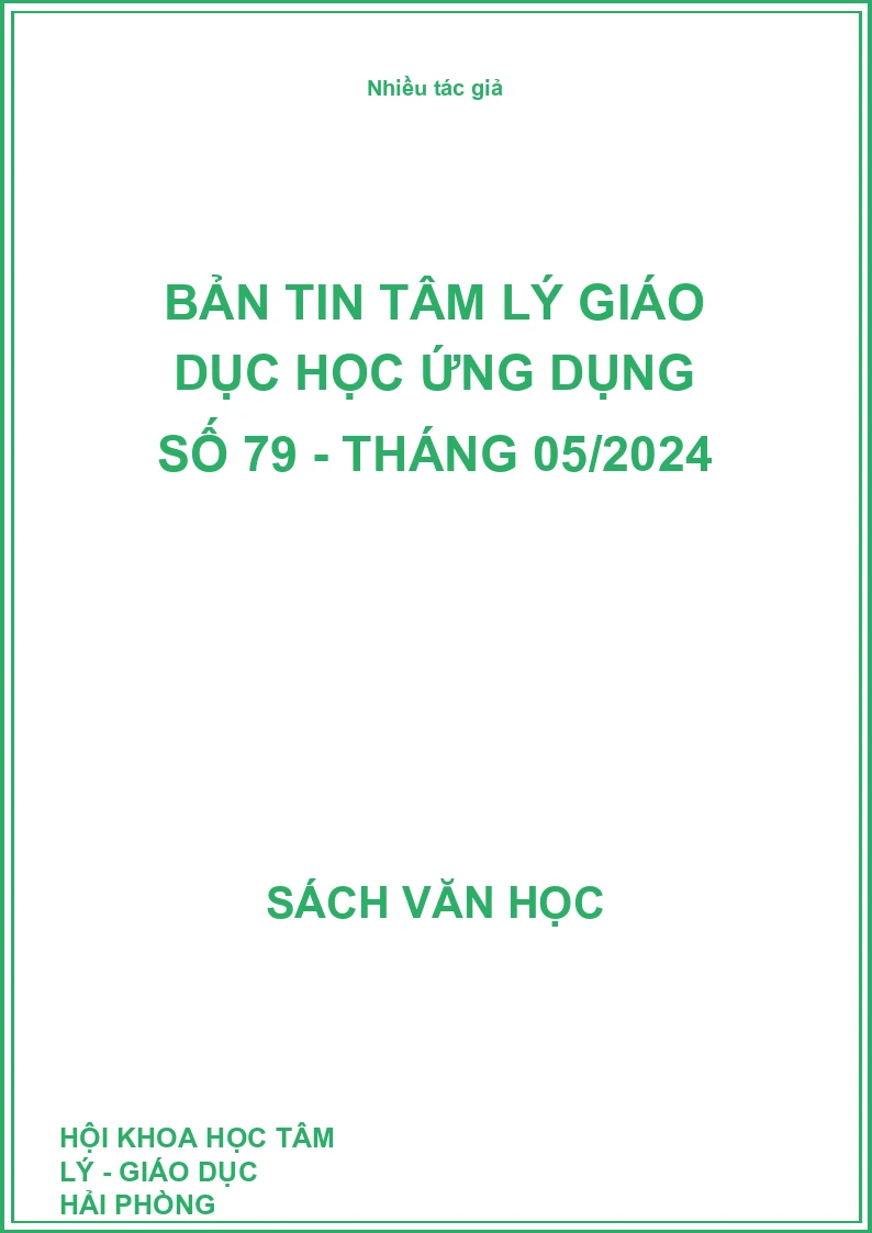 Bản tin tâm lý giáo dục học ứng dụng Số 79 - tháng 05/2024