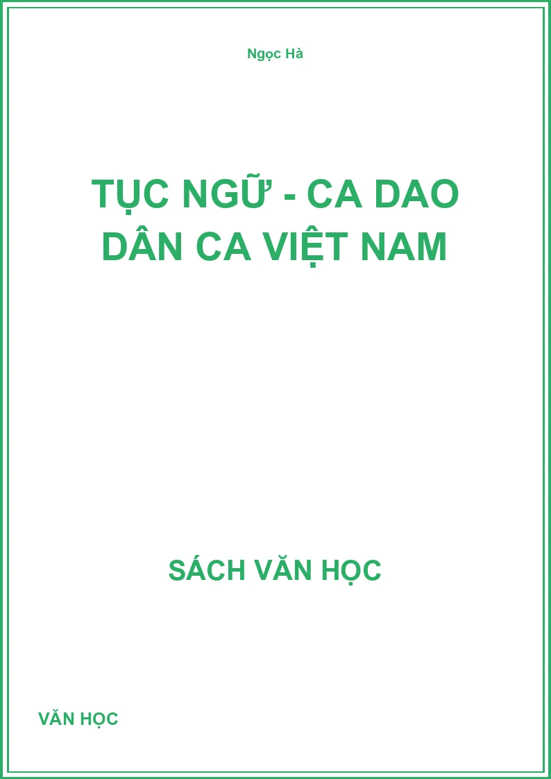Tục ngữ - ca dao dân ca Việt Nam