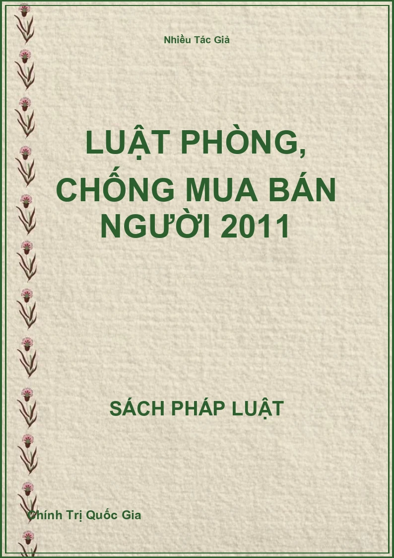 Luật Phòng, Chống Mua Bán Người 2011