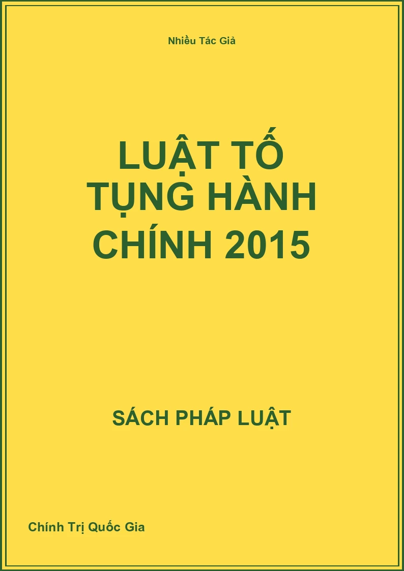 Luật Tố Tụng Hành Chính 2015