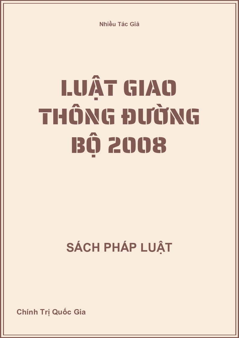 Luật Giao Thông Đường Bộ 2008