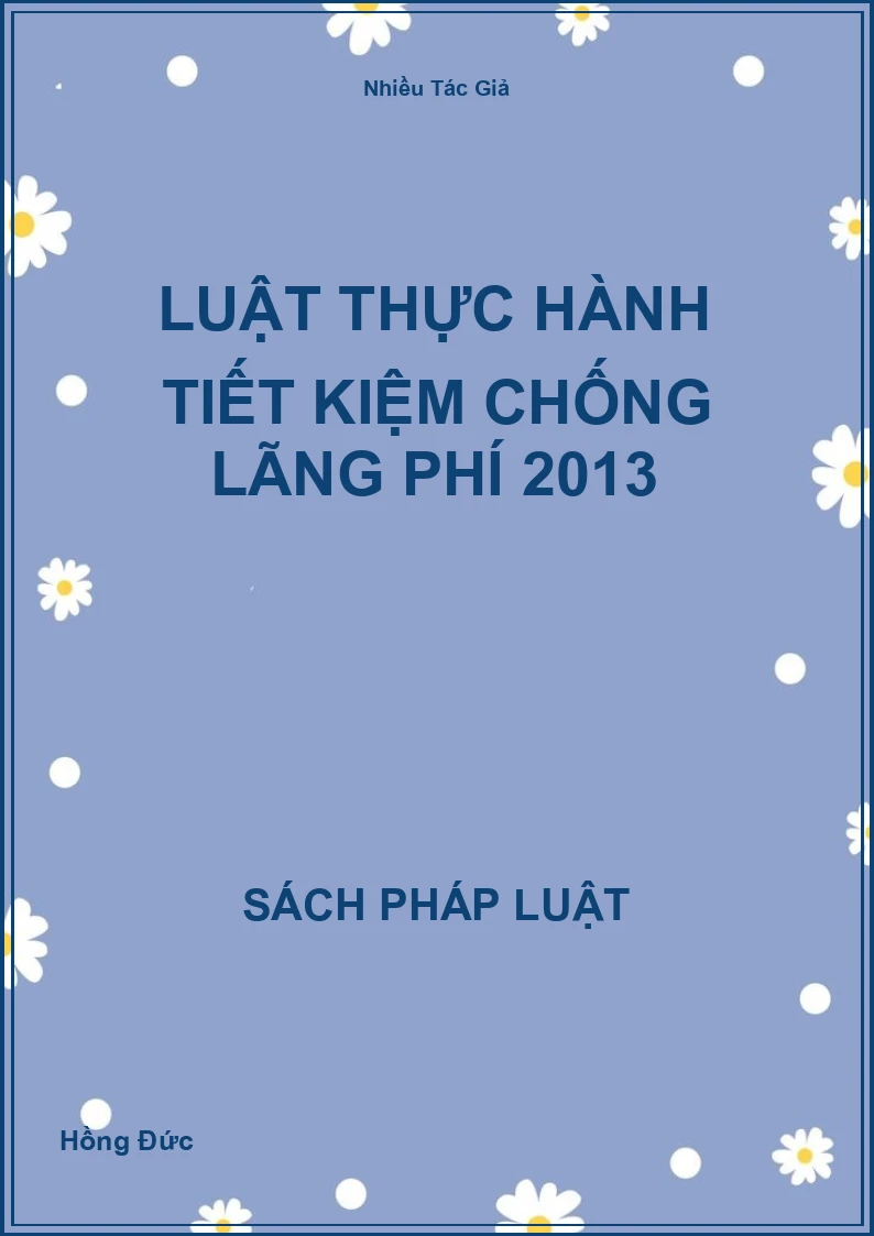 Luật Thực Hành Tiết Kiệm Chống Lãng Phí 2013