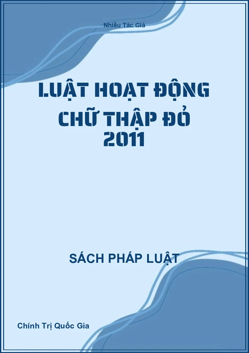 Luật Hoạt Động Chữ Thập Đỏ 2011