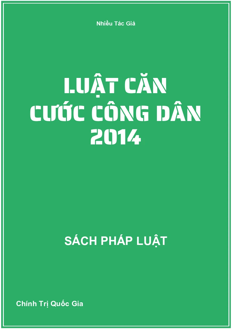 Luật Căn Cước Công Dân 2014