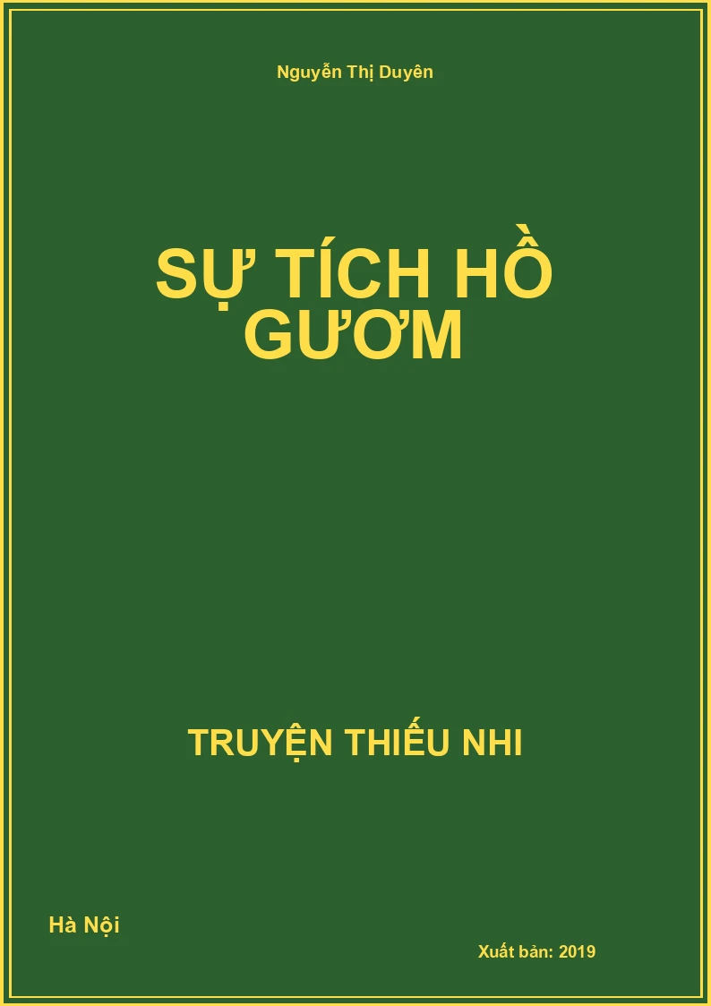 Sự tích hồ gươm