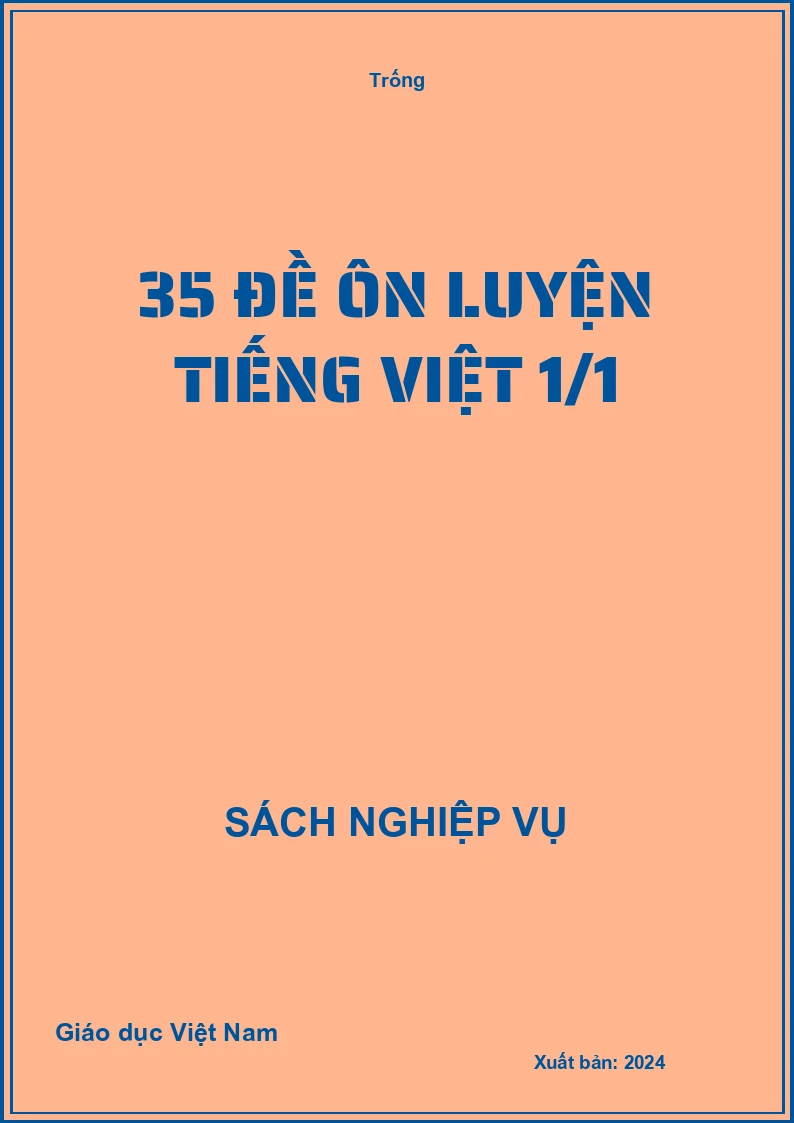 35 đề ôn luyện Tiếng việt 1/1
