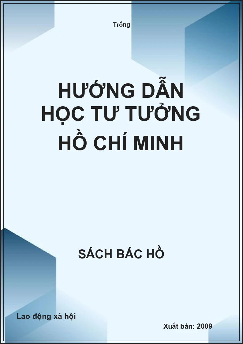 Hướng dẫn học tư tưởng Hồ Chí Minh