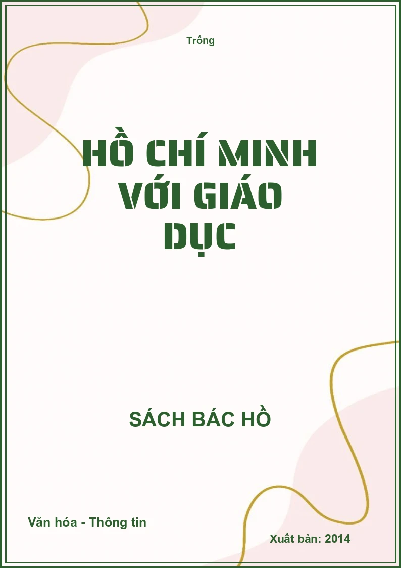Hồ Chí Minh với giáo dục