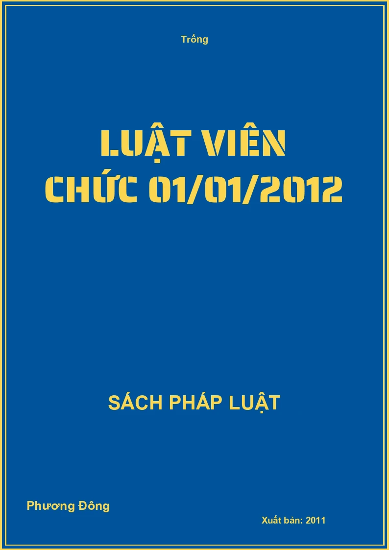Luật viên chức 01/01/2012