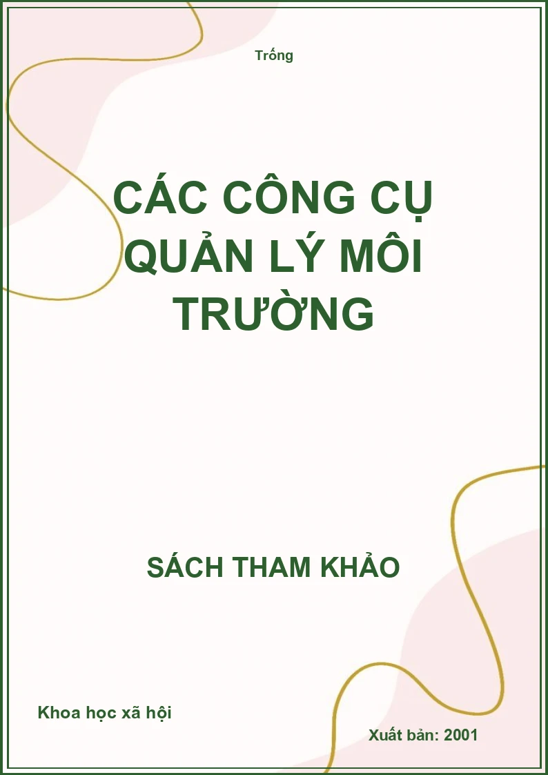 Các công cụ quản lý môi trường