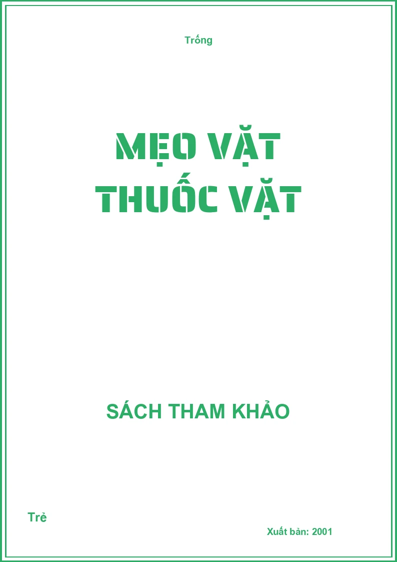 Mẹo vặt thuốc vặt