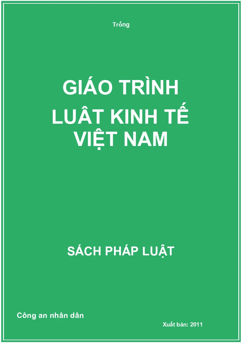 Giáo trình luật kinh tế Việt Nam