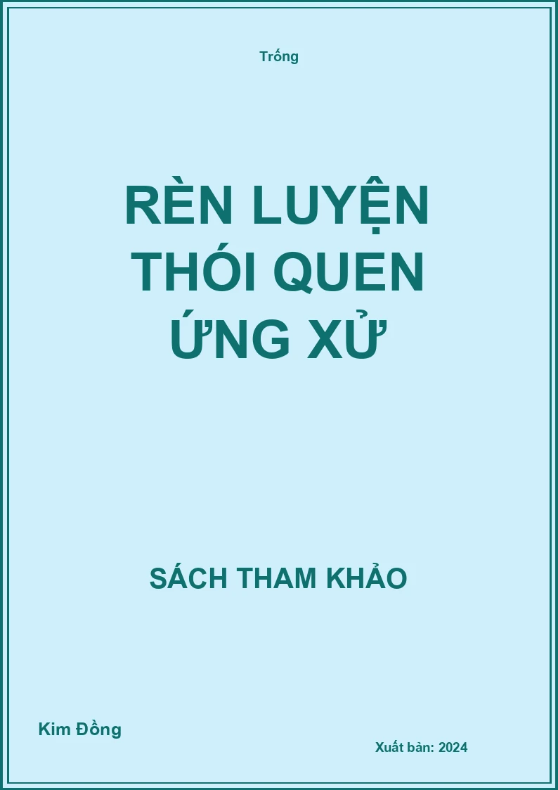Rèn luyện thói quen ứng xử