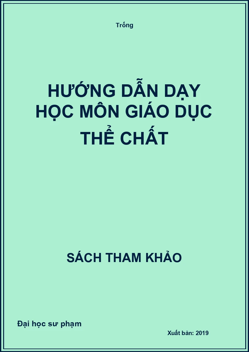 Hướng dẫn dạy học môn giáo dục thể chất