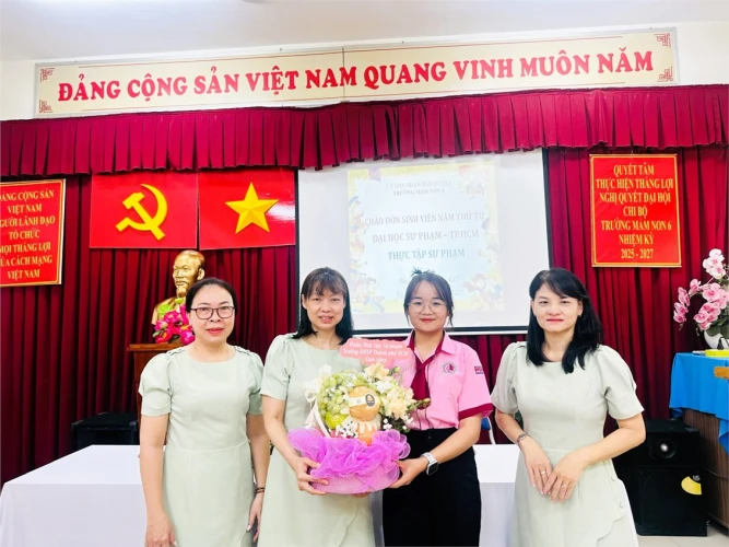 Trường mầm non 6 Quận 3 đón sinh viên K47 Trường ĐHSP TP.HCM thực tập